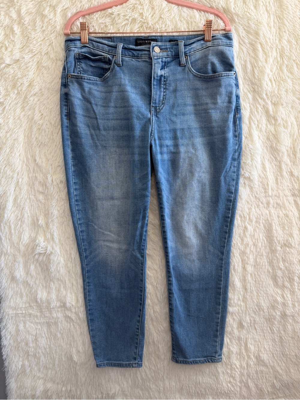 Lucky Brand Womens Mid Rise Crop Ava Jeans Size 12/31 Medium Blue Wash Normcore